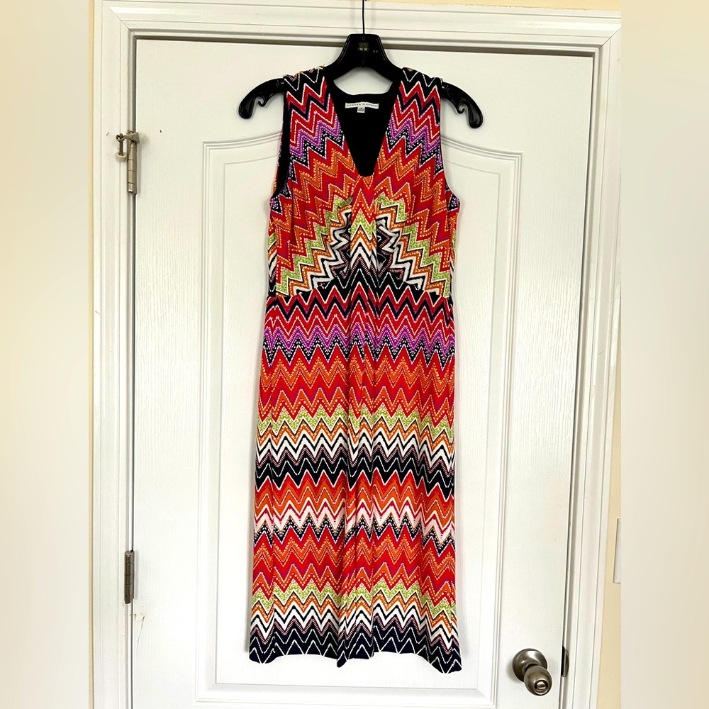 Fun, brightly-colored Sandra Darren summer dress